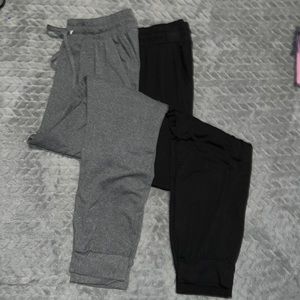 M PAIR of grey and black joggers, soft material
